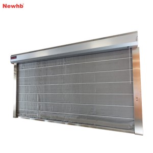 Inorganic cloth fireproof rolling door