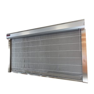 Inorganic cloth fireproof rolling door